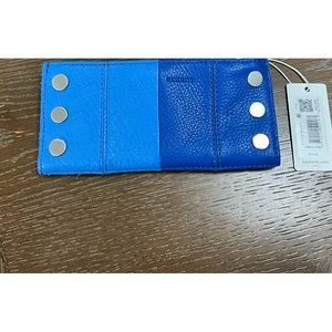 Hammitt 10 North Wallet, Oasis Blue and Brushed Silver Hardware